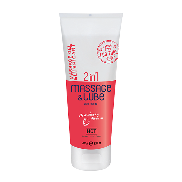 HOT Massage-& Glide gel 2in1 Strawberry-44143